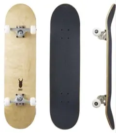 ステッカー付【新品】スケートボード7.75インチx 31.25インチ　ナチュラル