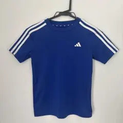 adidas上下セット 青Tシャツ 紺短パン 140cm