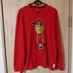 adidas NBA キャラクターTシャツ レッド　サンプル