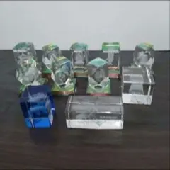 スヌーピー 3Dクリスタルアート 5個セット 1950～1990 緑 黄色 青 スヌーピー 3Dクリスタルアート 5個セット 1950～1990 緑 黄色 青