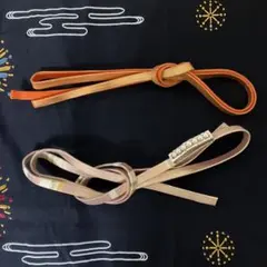 美品　帯締めパール帯留め付　正絹　 ２本セット