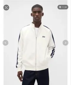 GAP トラックジャケット ホワイト ネイビーのサムネイル