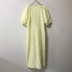 【UNIQLO】ユニクロ　新品 イエロー カットソーロングワンピース S