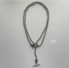 ボールチェーンロングネックレス/ステンレス/金属アレルギー対応のサムネイル
