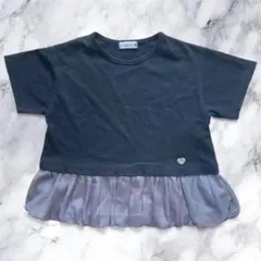 branshes（ブランシェス）裾バルーンTシャツ 紺色 120cm