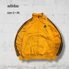 00s～adidas トラックジャケット オレンジ×ネイビーパフォーマンスロゴ