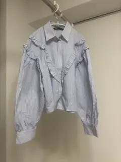 ZARA フリルシャツ XS 春