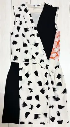 高級ブランド ダイアンフォンファステンバーグ ノースリーブひざ丈ワンピース