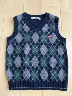familiar アーガイル柄 ベスト 90