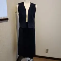 ネイビー スエード セットアップ ベスト(お値下げしました)