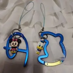 ディズニー ミニー ドナルド カラビナ ストラップ 2個セット
