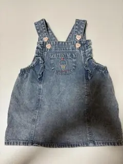 futa futa デニムアイスクリーム刺繍ワンピース 80