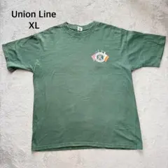 Union Line 半袖Tシャツ XL バックプリント グリーン アメカジのサムネイル