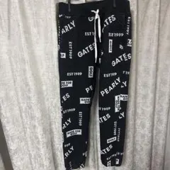 PEARLY GATES メンズ サイズ5 総柄パンツ ブラック
