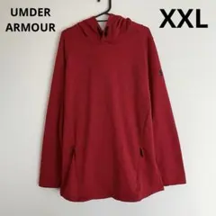 アンダーアーマー テックテリーフーディ 赤 XXL 長袖ウェア コールドギア