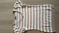 BURBERRY ベージュホワイトストライプ Tシャツ M