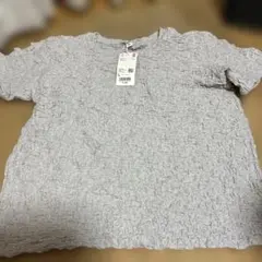 【新品】UNIQLO シャーリングT 半袖 Lサイズ ライトグレーのサムネイル