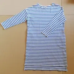 devirock ボーダーワンピース ブルー 130cm