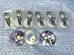 ツイステ ジェイド プラチナジャケット オーロラ箔缶バッジ 寮服 ミニアクスタ