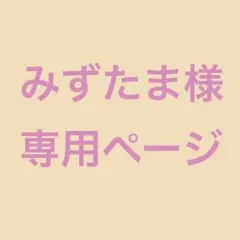 みずたま様 専用ページ