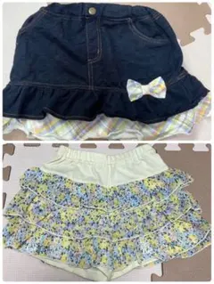 女の子　110 スカート　キュロット　まとめ売り　2枚セット