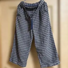 美品！！ONIGIRI　おにぎり【M】 綿100％ チェック柄ワイドパンツ