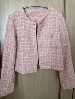 【Dazy】ピンクツイードジャケット