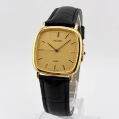 【希少/電池交換済】CITIZEN　EXCEED　腕時計　新品ベルト　ゴールド