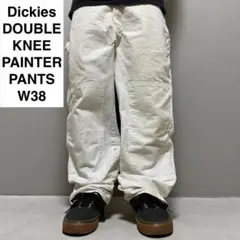 ディッキーズダック地ダブルニーペインターパンツw38l30ホワイト古着白メンズ
