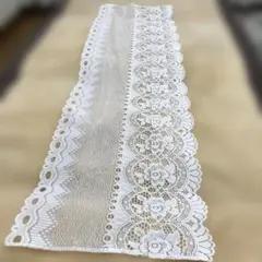 ホワイト レース カフェカーテン 花柄