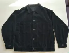 コーデュロイ黒ジャケット
