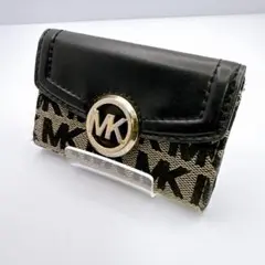 【MICHAEL KORS】キーケース ブラック ベージュ MKロゴ 6連のサムネイル