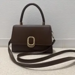 SHEINブラウン ショルダーバッグ ゴールド金具