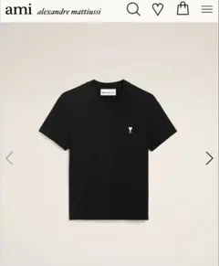 ブラックコットン AMI DE COEUR クロップドTシャツブラック XXSのサムネイル
