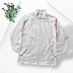 極美品 novem9 メロウリブハイネックカットソー インナー アイボリー Fのサムネイル