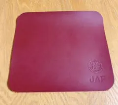 JAF ワインレッド レザー マウスパッド 15×17cm