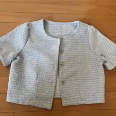 韓国風ツイードジャケット半袖　美品