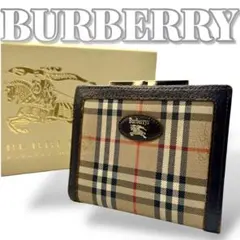 BURBERRY ノバチェック がま口 レディース 折り財布 7915