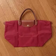 ロンシャン ル プリアージュ トップハンドルバッグ レッド 赤 ボルドー