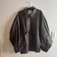 FREAK'S STORE ダークブラウン レザー ジャケット 2wayのサムネイル