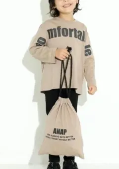 ANAP 長袖Tシャツ&レギンス&巾着 セットアップ