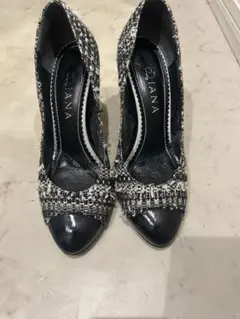 DIANA ツイード パンプス24.5