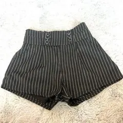 INGNGストライプ柄 ハイウエスト ショートパンツM
