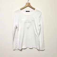 最終値下げ【美品・送料無料】guess 白 ロング Tシャツ