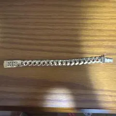 925シルバー 編み込みチェーンブレスレット