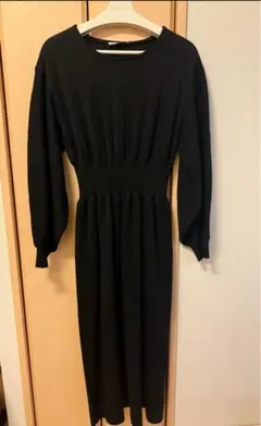 ASTRAET ブラック ニットワンピース