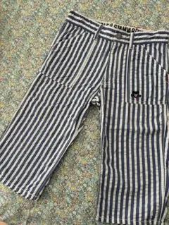 【美品】MIKIHOUSE DOUBLE.B パンツ ストライプ 夏 150cm