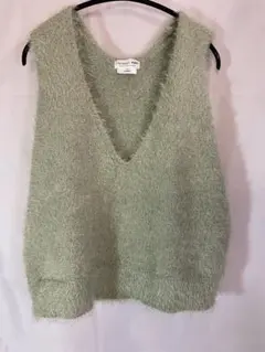 CIAOPANIC TYPY ミントグリーン もけもけニットベスト