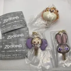 ズートピア　アイスキャンディーチャーム　ジュディ　フィニック　クロウハウザー