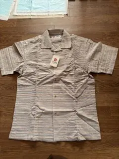 CHECK ストライプ 半袖ワークシャツ